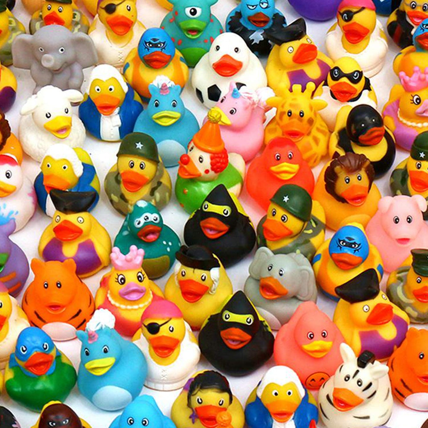 Wqthe 120 Pack Rubber Duck For Jeeps Ducking - 2.3 Inch Bulk Floater Duck For Kids - Baby Bath Toy Assortment - Party Favors, Bi