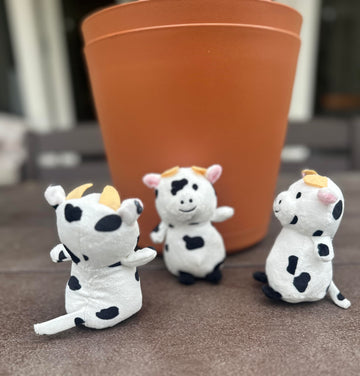 Glow Pups Hide And Seek Farm Animals In A Barn, Barnyard Animals That Squeak (3 Pack Of Cow Toys)