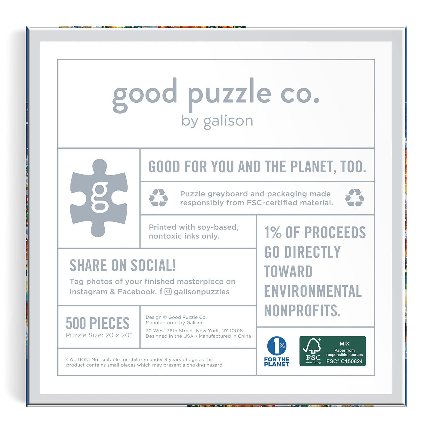 Galison Good Puzzle Co. Little Town Lights 500Pc Puzzle