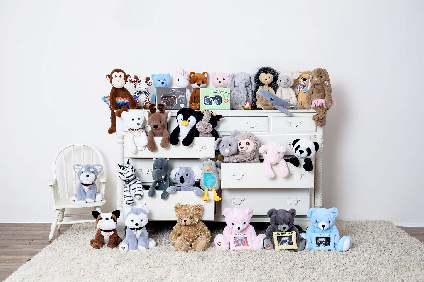 My Baby'S Heartbeat Bear Recordable Stuffed Animal For Ultrasounds And Sweet Messages Playback, Gender Reveal, Blue Bear