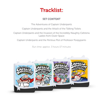 Tonies Captain Underpants Audiobook Set - 4 Pack, Multicolor, Model 11001973, Plastic Material