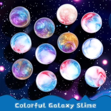 Zdthnsiat Galaxy Slime Toy 72Pack Party Favors For Kids, Rich Colored, Stress Relief Toy For Girls Boys, Easter Basket Stuffers,