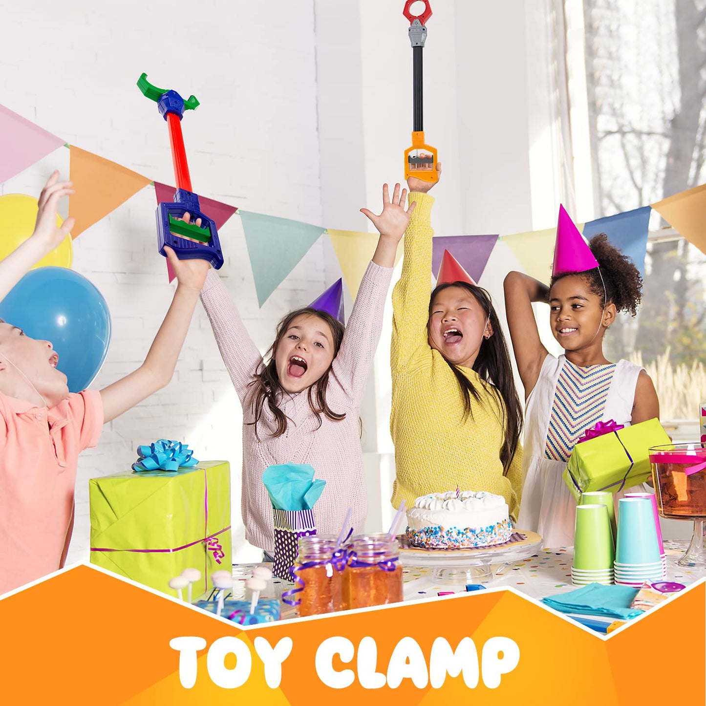 4 Pcs Interactive Toy Grabber, Robot Hand and Robot Claw Grab Pack Toy Robot Arm Toy for Boys Girls Fun Early Learning and Hand