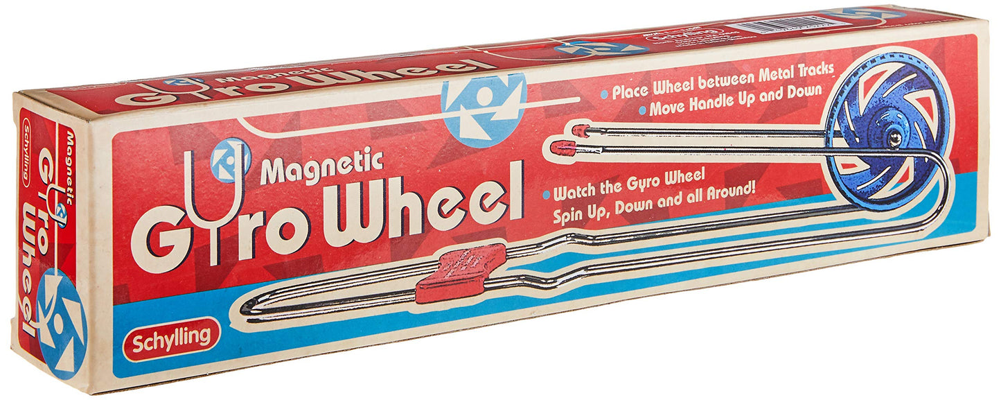 Schylling Magnetic Gyro Wheel - Retro Spinning Toy - Balancing And Mesmerizing Sensory Gadget For Kids And Adults - Ages 3 And Up - One Piece
