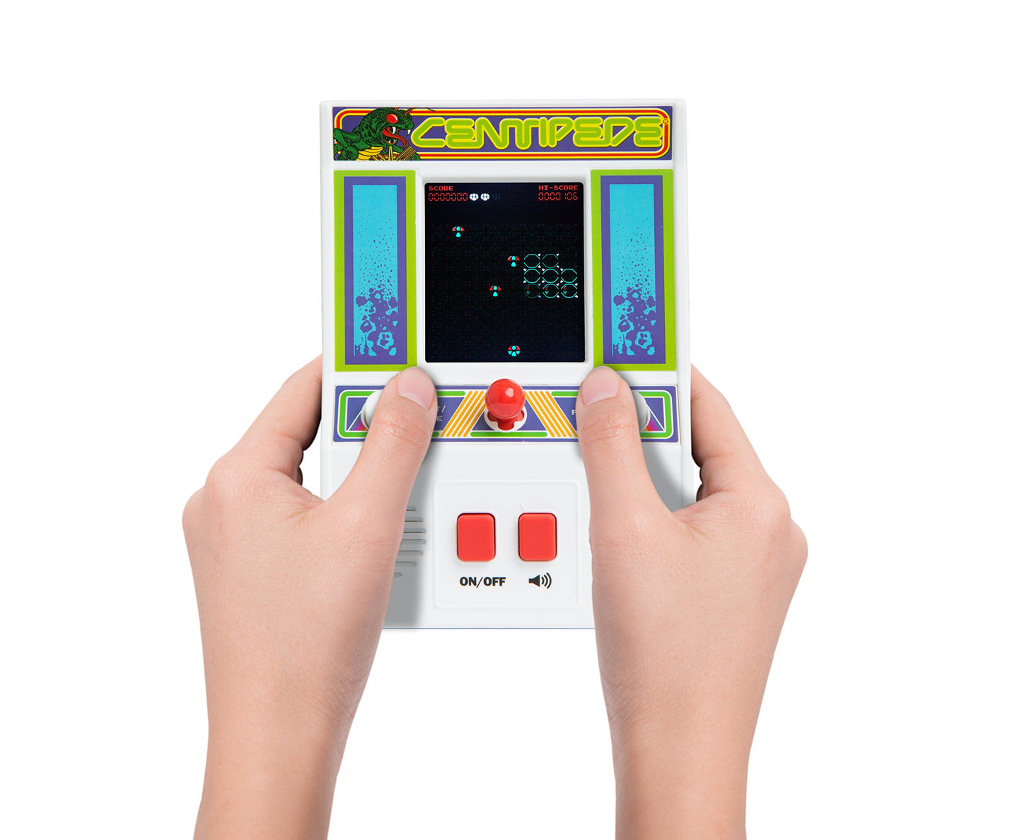Basic Fun Arcade Classics - Centipede Retro Handheld Arcade Game, White, One Size
