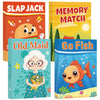 Etyishe Card Games For Kids Toddlers,Go Fish,Old Maid,Slap Jack And Memory Match,4 Decks In 1 Pack,Fun Educational Gard Games Fo
