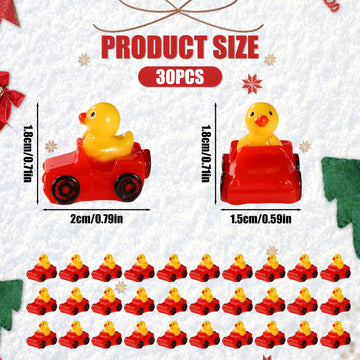 30Pcs Mini Resin Ducks, Cute Rubber Ducks Miniature Resin Ducks Small Tiny Resin Ducks Decoration Waterproof Little Ducks Perfec