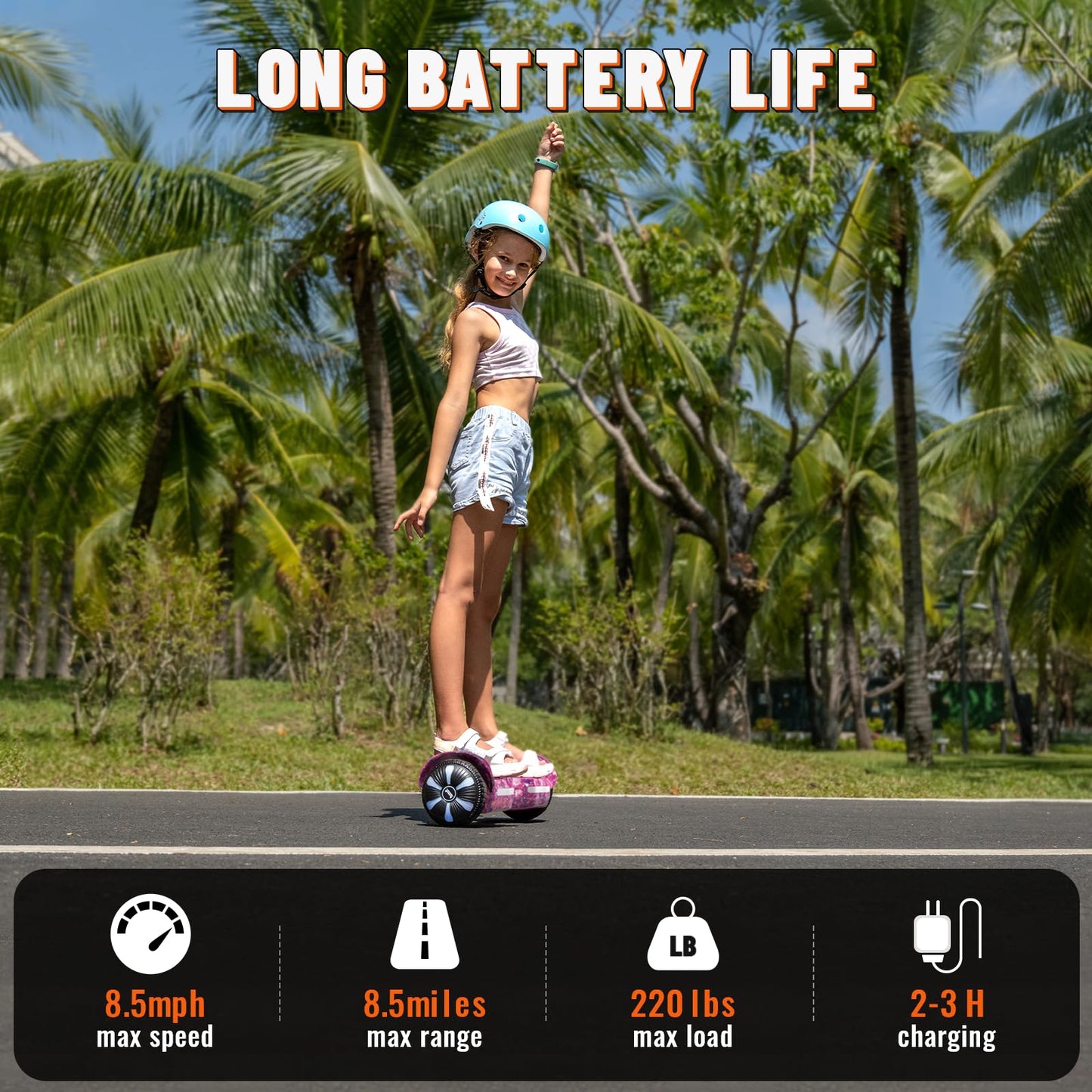 Simate Scooter, Bluetooth Speakers And Led Light-Up Wheels, App Control, Dual 250W Motors, 8.5 Mph Max Speed & 8.5 Miles Max Ran