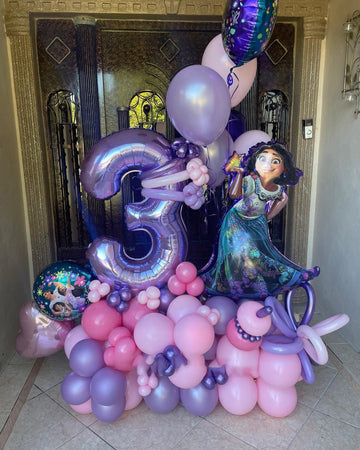 IWERP Purple Number 3 Balloon, 40 Inch Foil Mylar for 3rd Birthday Party Decorations
