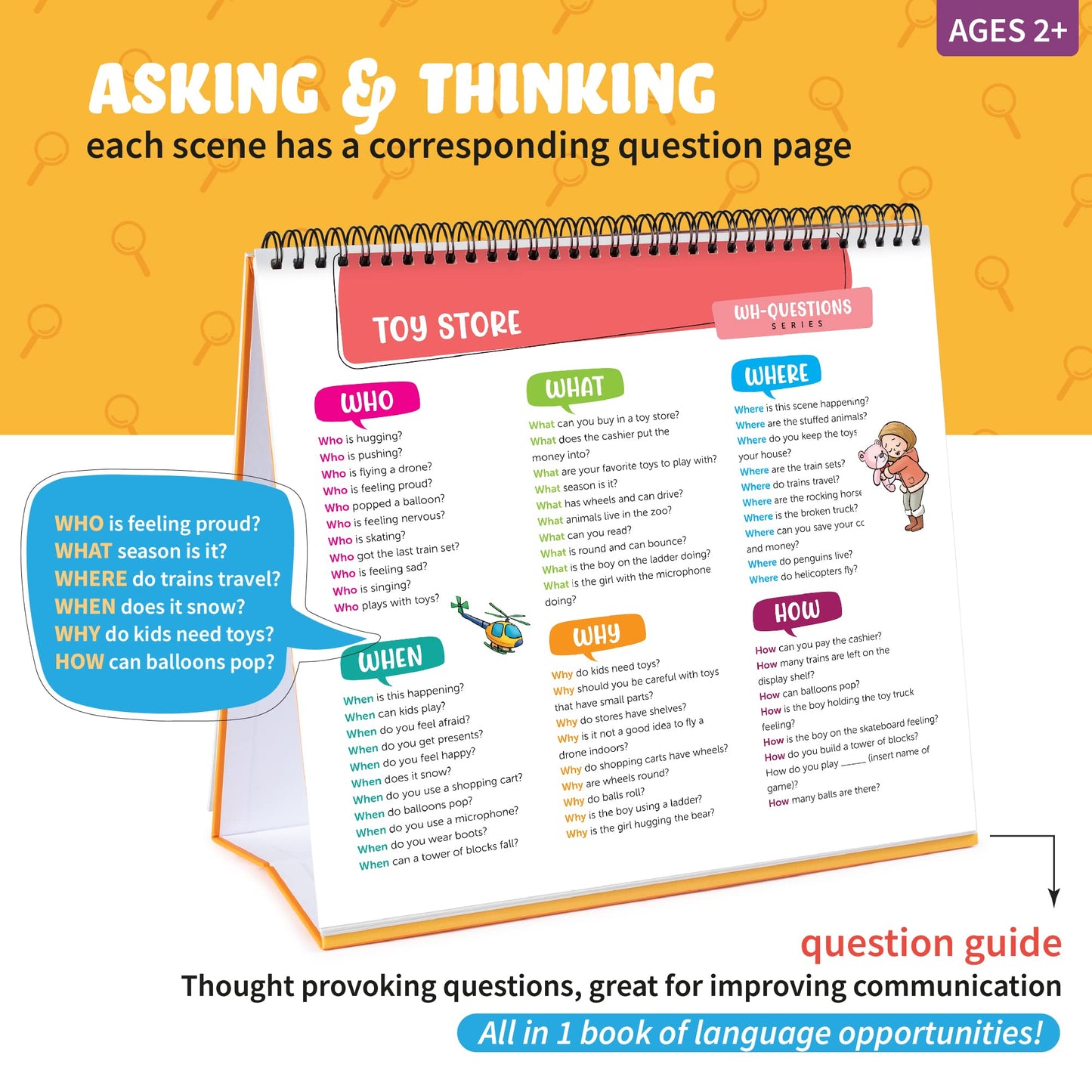 Picture Book And Emotion Cards, Picture Cards, Sel Story Cards, Homeschooling, Autism Activities, Educational Busy Book For Preschool Activities (Wh Question Flipbook)