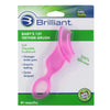 Brilliant Baby Toothbrush - Smooth Silicone Bristles, Pink, 1 Count, Model 00501P, for Ages 4+ Months