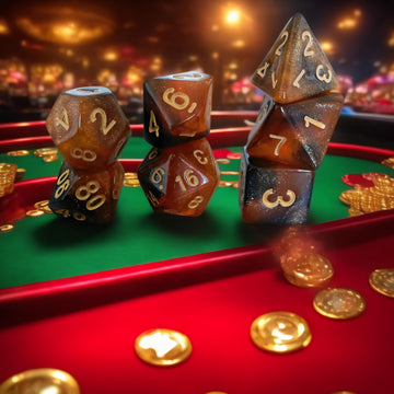 Aorzov Polyhedral Dice Set, 7 Pcs Dice Kit Of D4 D6 D8 D10 D% D12 D20 Compatible With Dungeons And Dragons Dnd Ttrpg Mtg Table R