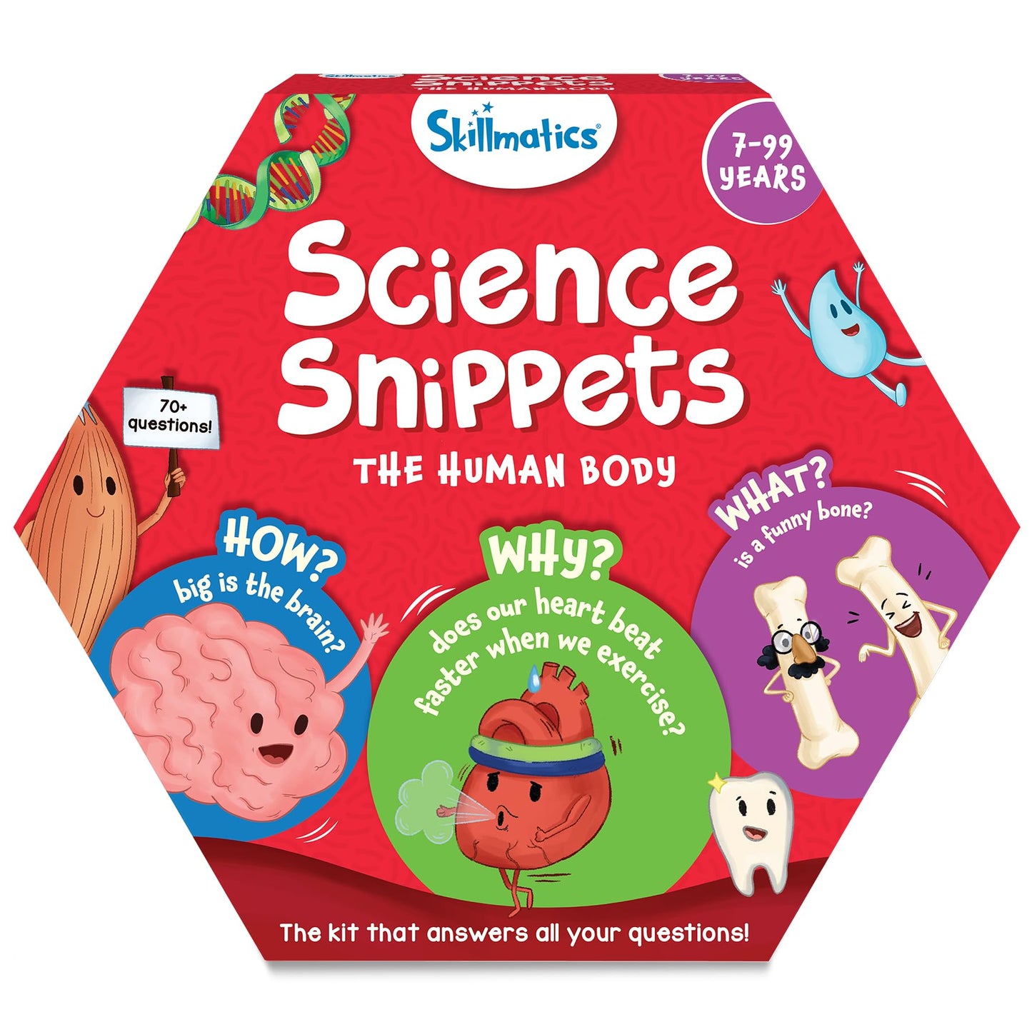Skillmatics Flash Cards - Science Snippets The Human Body, Learning Resources & Educational Toys For Boys & Girls, Gifts For Ages 7, 8, 9 & Up, 70+ Cards
