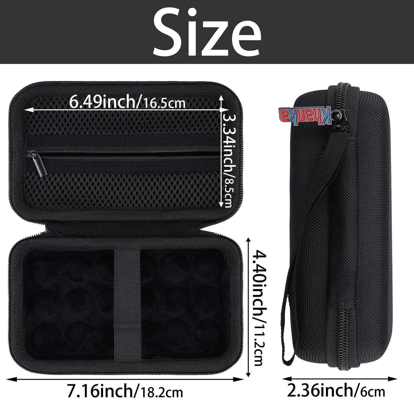 khanka Hard Travel Case Replacement for Anbernic RG Cube Unisoc T820 Handheld Game Console,Case Only.(Black)