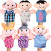 Hand Puppet Set - 6 Family Members - enhanced Quality 9 Inch Soft Plush Hand Puppets for Kids for Storytelling Teaching Preschool Role-Play | Mother Father Son Daughter and Grandparents