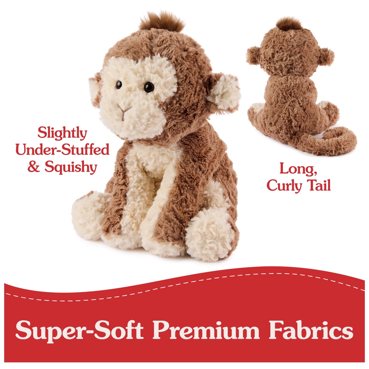 GUND Cozys Collection Monkey Plush Stuffed Animal, Brown, 10", High Quality Material, Ideal for Ages 1 and Up