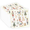 100Pcs Christmas Paper Napkins Nutcracker Disposable 2-Ply Napkins with Ballerinas, Christmas Trees, Horses Design for Bathroom,