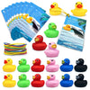 72 Pcs Duck Tag Cruise Kits Duck Tags For Cruising Set Include Cruising Rubber Duck Tags Small Cruise Ducks Rubber Bands For Hiding Carnival