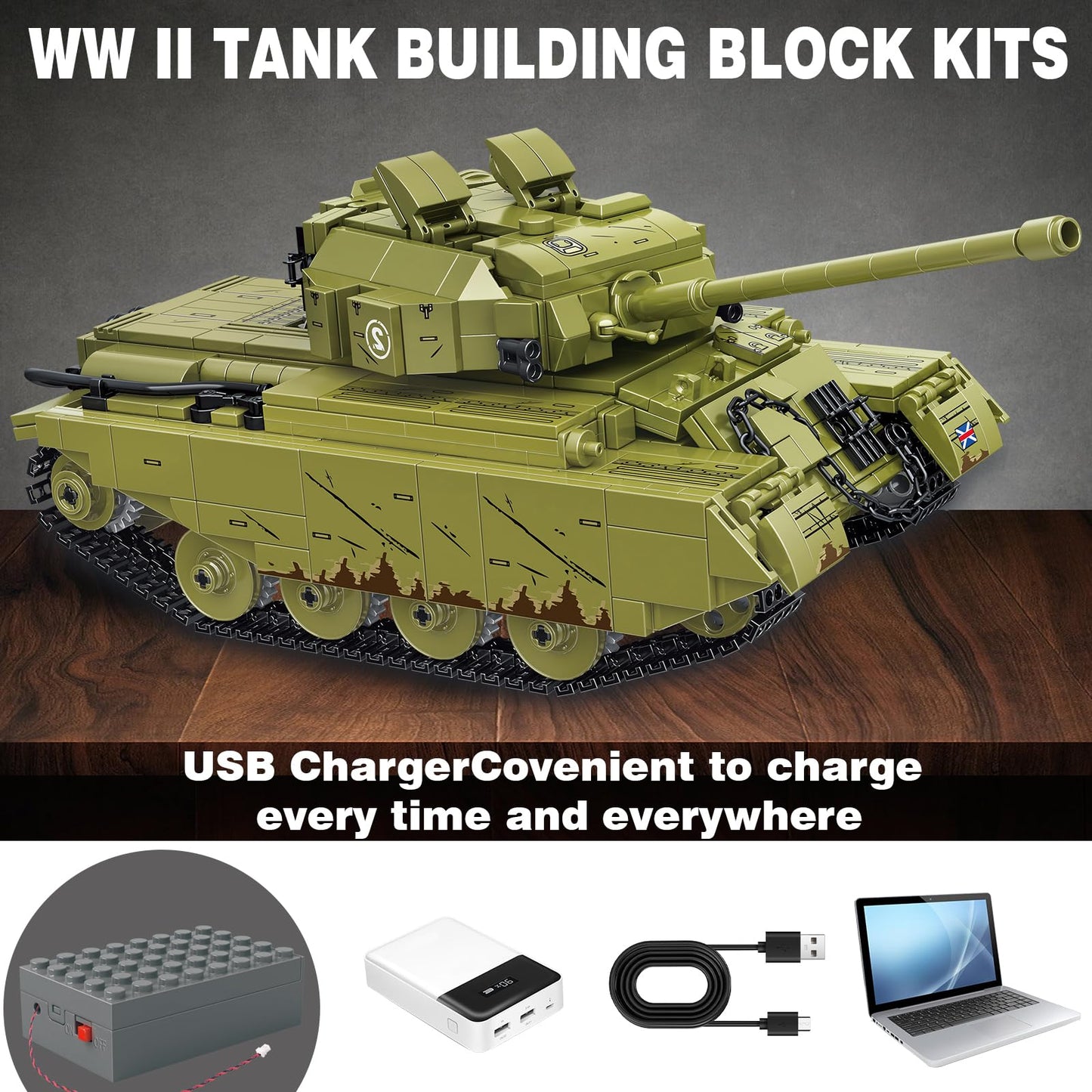 Military Rc Tank Building Toys -983 Pcs Ww2 Army Military Toys Building Blocks For Adults, World Of Tanks Building Set For Sons