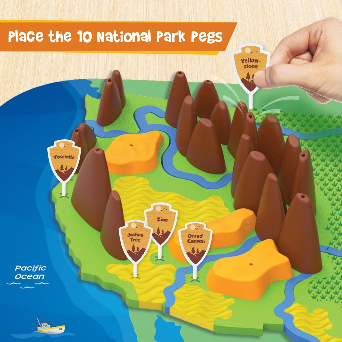 Imagimake Mapology Physical Features Usa Puzzle | Mountains, National Parks, Rivers & Lakes 3D Puzzle For Kids 8-10 | Educational Toys | Classroom Must-Haves | Easter Gifts For Kids | Easter Toys