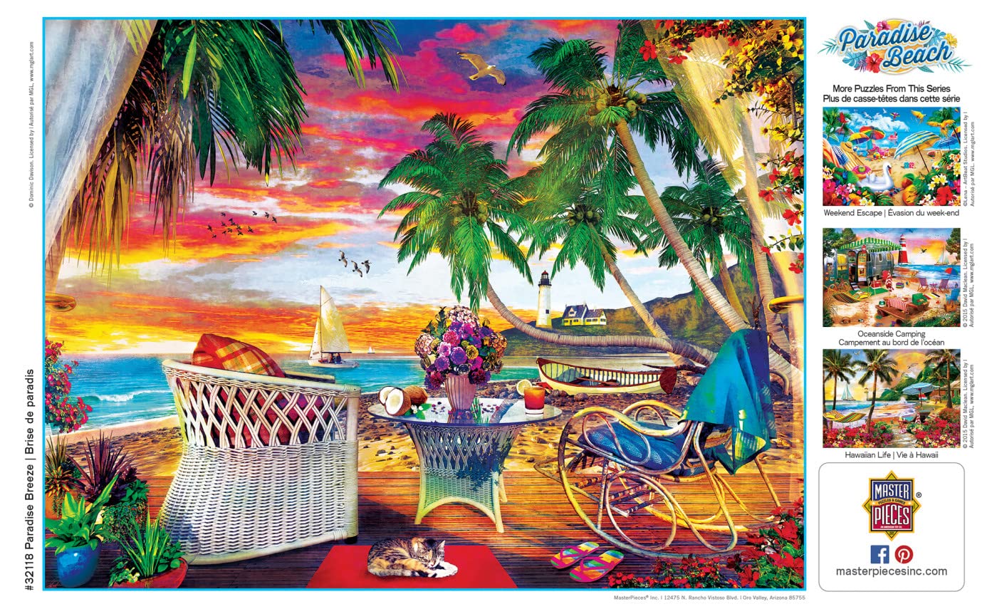 MasterPieces 550 Piece Jigsaw Puzzle for Adults, Family, Or Youth - Paradise Breeze - 18x24