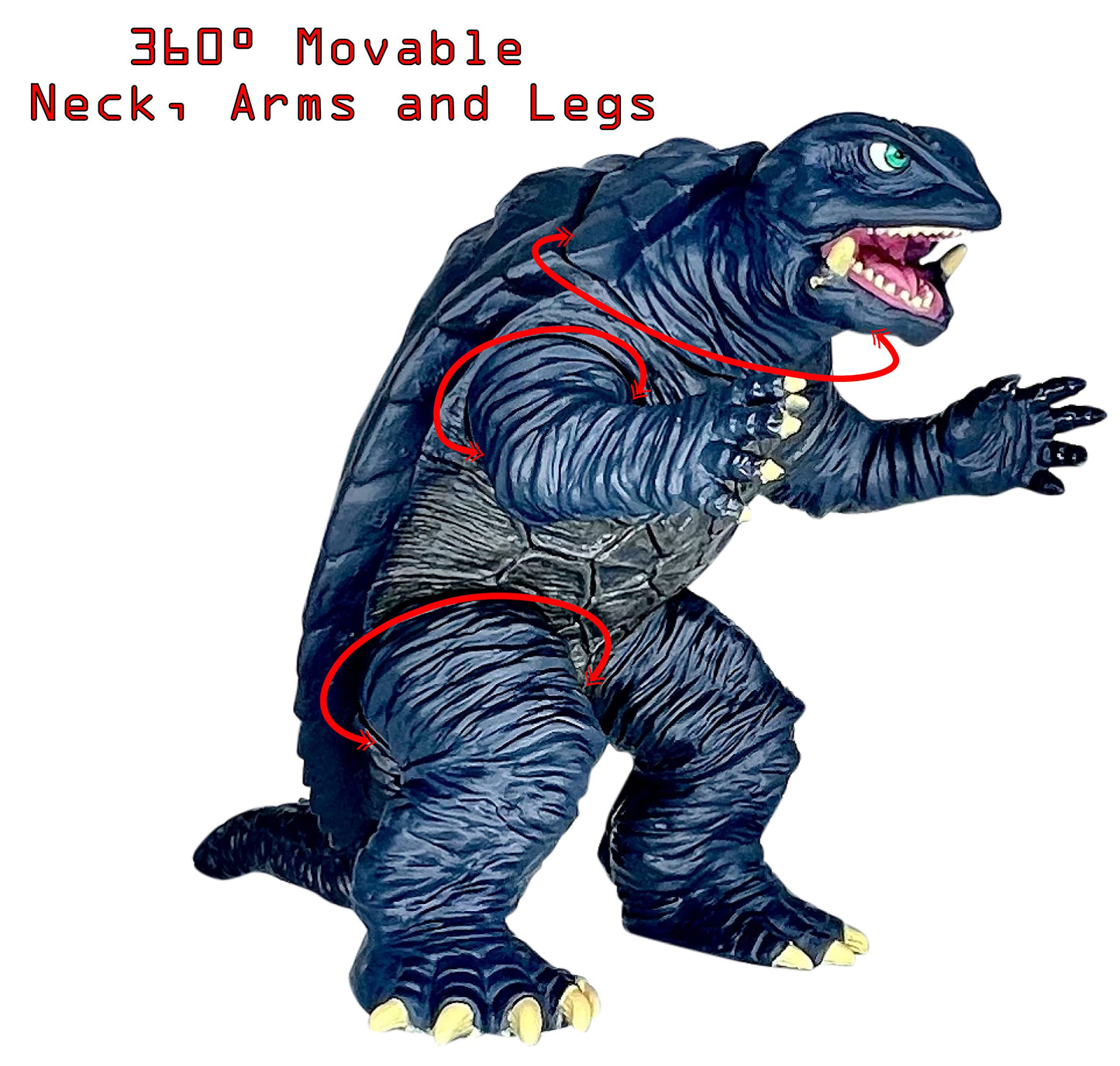 Twcare Gamera Figure 1995, Godzilla Toy Action Figure: King Of The Monsters, Movie Series Movable Joints Soft Vinyl, Travel Bag