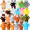 Shappy 24 Pieces Kids Hand Puppet Plush Zoo Animal Hand Puppets Toddler Animal Puppet Soft Plush Toys Plush Puppets Pretend Toys