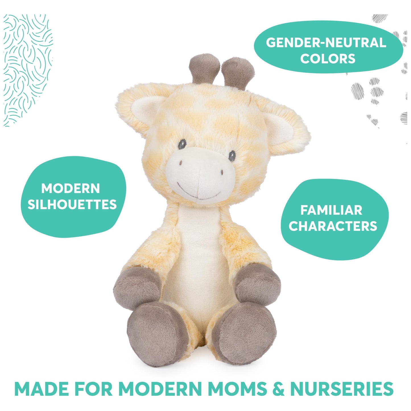 Baby Gund Lil Luvs Collection, Bodi Giraffe Premium Plush Stuffed Animal For Babies, Yellow/Brown, 12