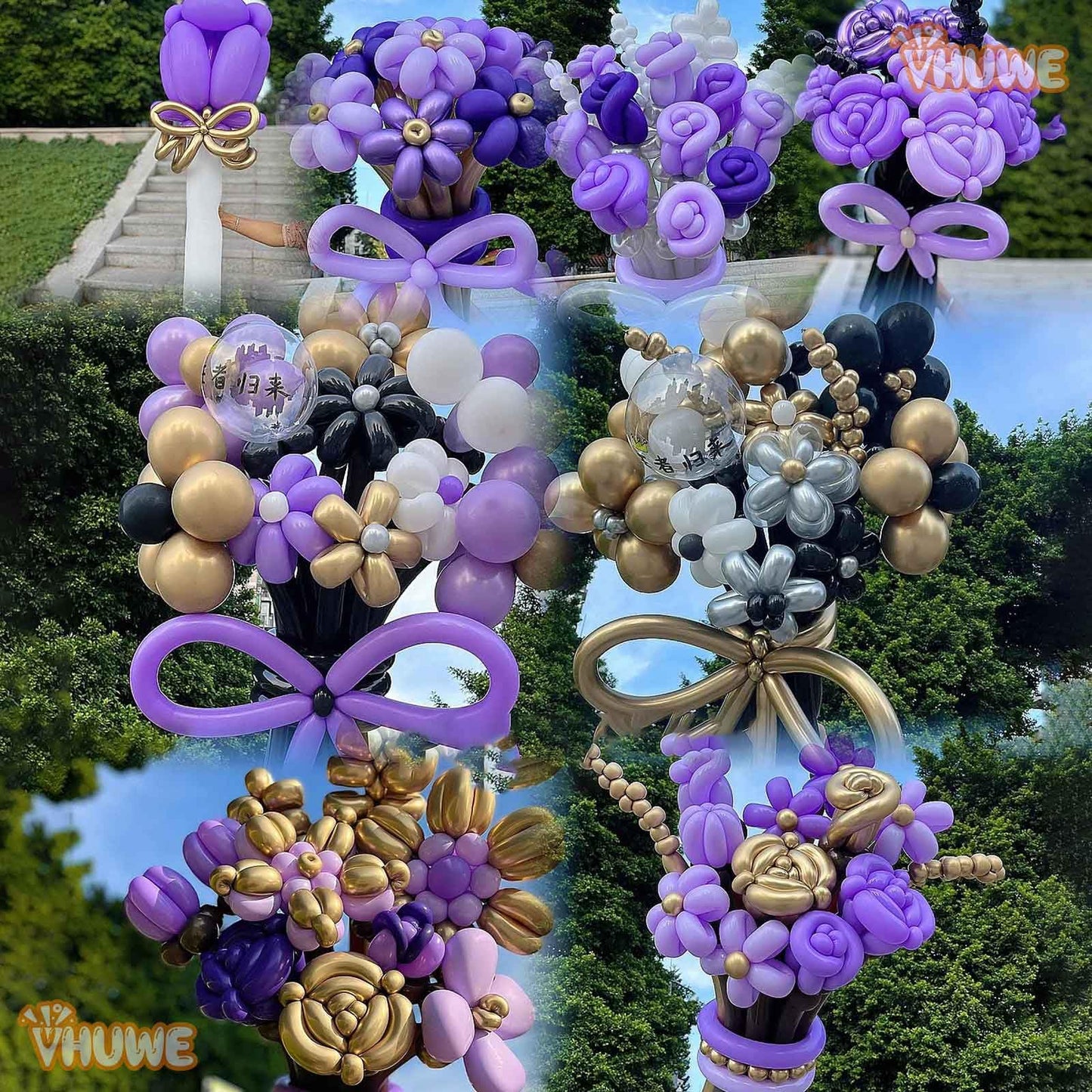 260 Balloons Purple, Thickened 100 Pack Long Balloons Twisting Skinny Magic Balloons For Balloon Arch Animals Clown Kids Birthda