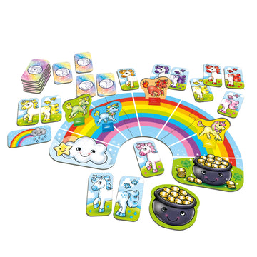 ORCHARD TOYS Rainbow Unicorns Game - Color-Matching Fun for Ages 3+, 2-4 Players, Medium Size, Multicolor