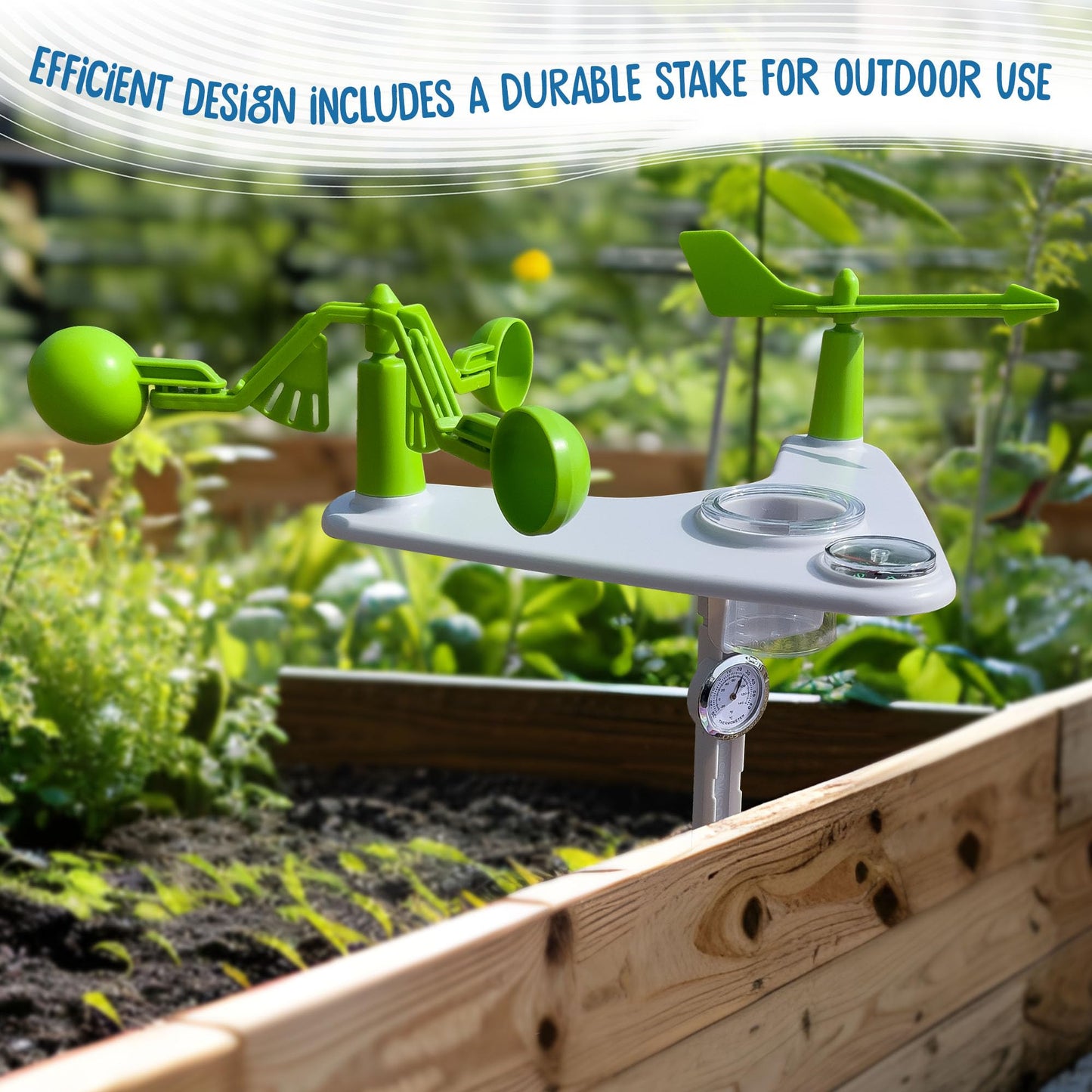 Thames & Kosmos Weather & Climate Lab Stem Experiment Kit, 5-In-1 Weather & Meteorology Station W/Wind Vane, Compass, Rain Gauge, Anemometer & Thermometer For Ages 6+, Includes Stake For Outdoor Use