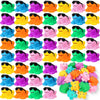 Halloscume 48 Pack Rubber Frogs Bulk Squeak And Floating Rubber Bath Toy Mini Floating Frogs With Sunglasses For Baby Shower Bir