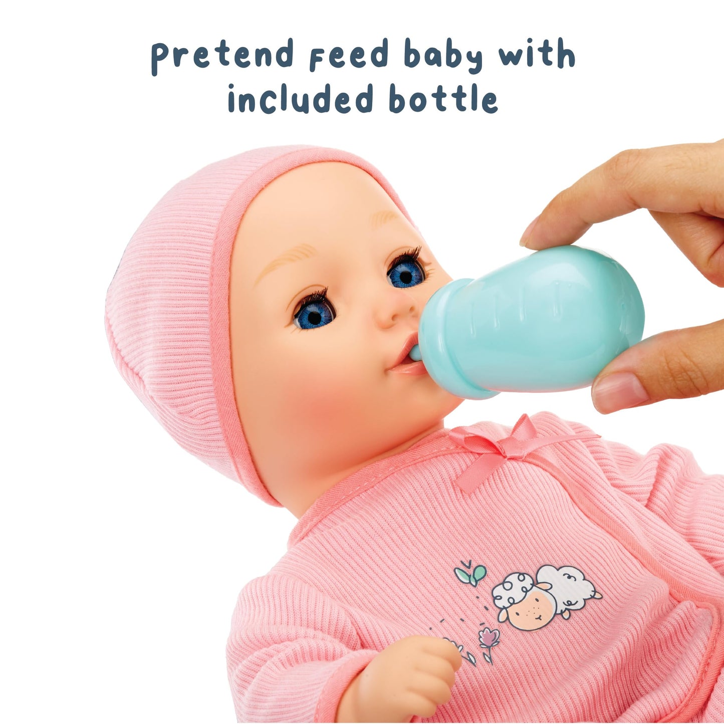 Baby Born My First Baby Annabell - Blue Eyes: Realistic Soft-Bodied Doll For Kids Ages 1 & Up, Eyes Open & Close, Doll With Bottle