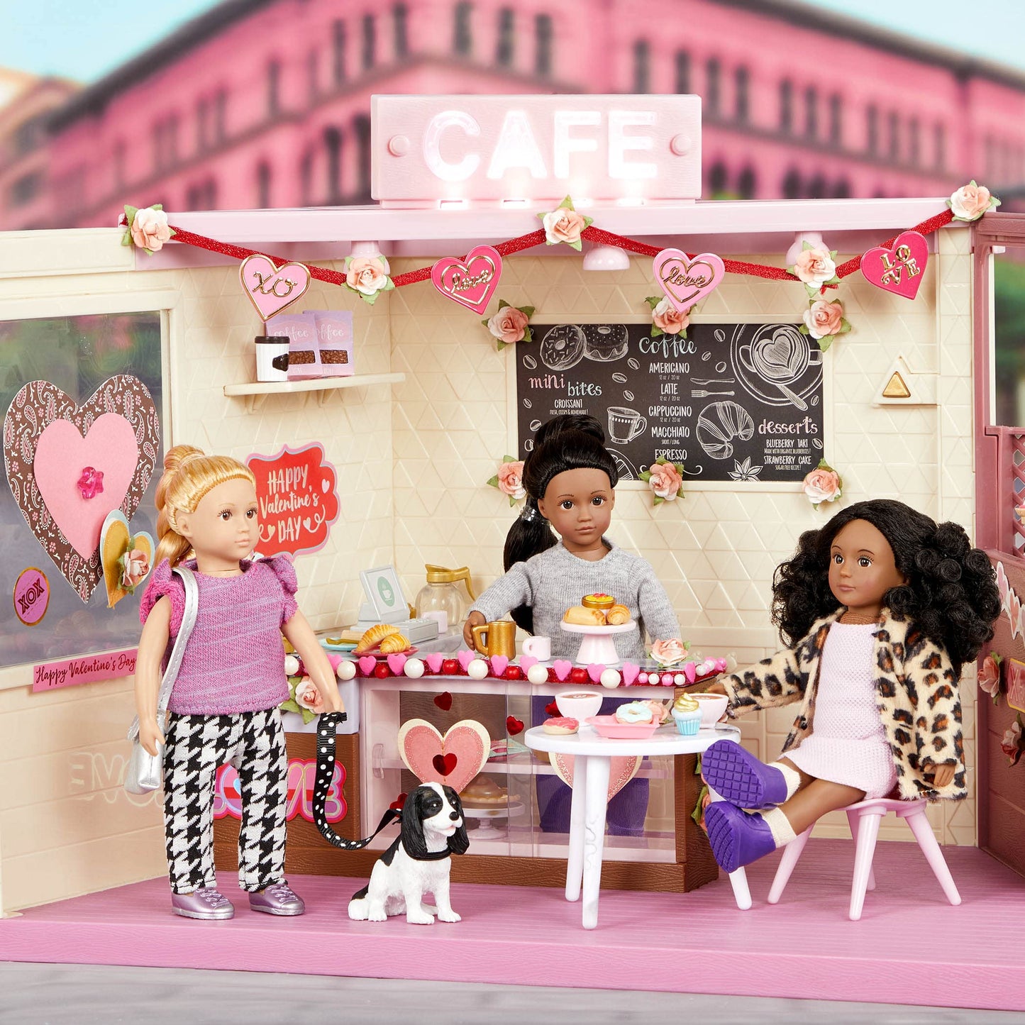 Lori Dolls – Mini Doll & Toy Dog – 6-Inch Doll & Spaniel Pup – Play Set With Outfit, Animal & Accessories – Heather & Nugget – Playset For Kids – 3 Years +