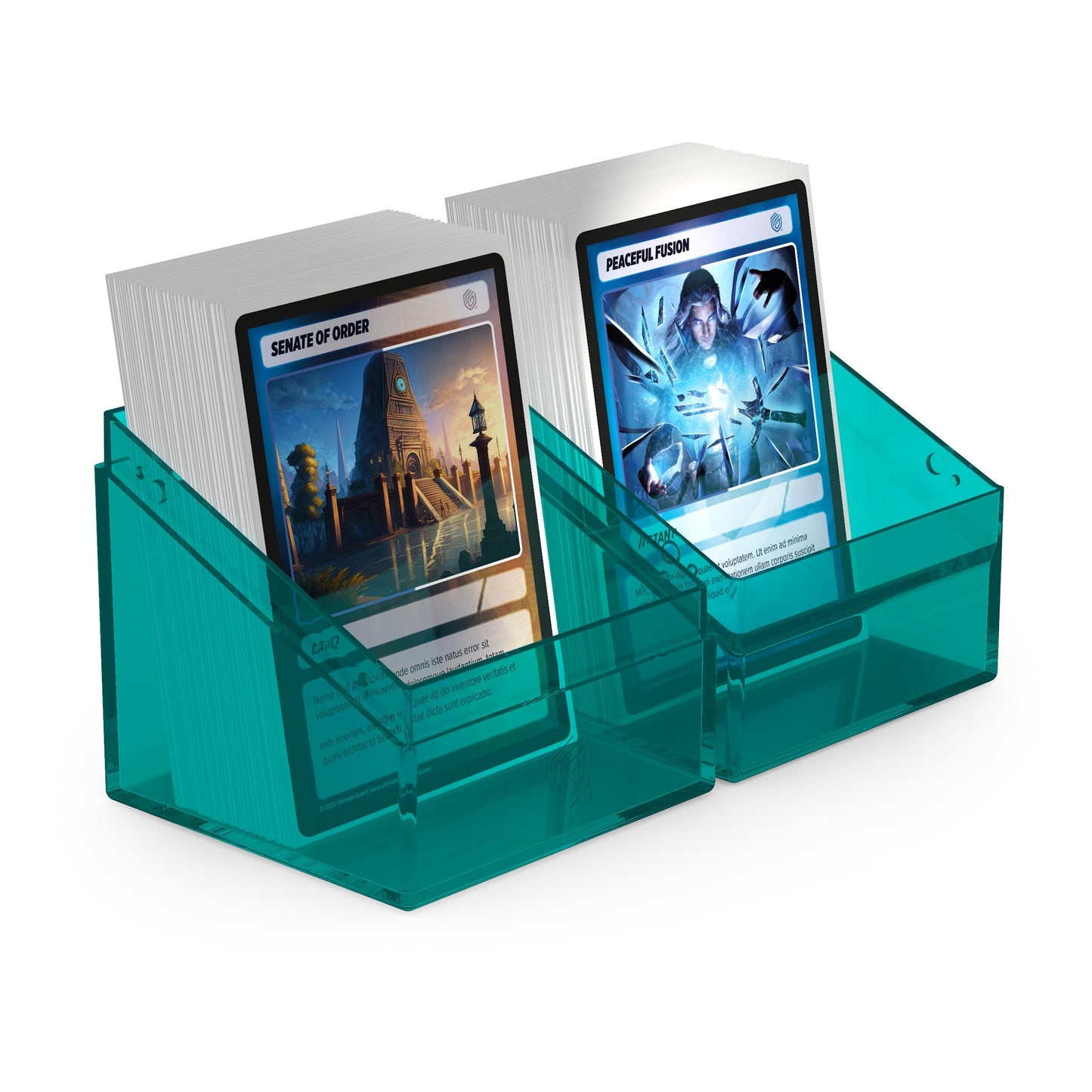 Ultimate Guard Boulder 100+ Clear, Deck Case For 100 Double-Sleeved Tcg Cards, Malachite, Secure & Durable Storage For Trading C