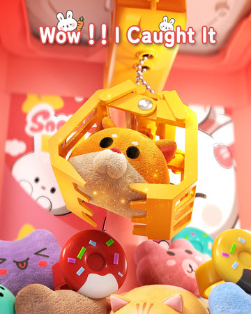 Jovow Rabbit Claw Machine for Kids, Mini Vending Game, Pink, Medium, Model 33506, Includes 30 Mini Toys and Music