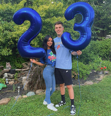 Metallic Blue Number 4 Balloon 40 Inch, 4 Balloon Number, 4Th Birthday Decorations, Navy Blue Party Supplies For Boys Girls