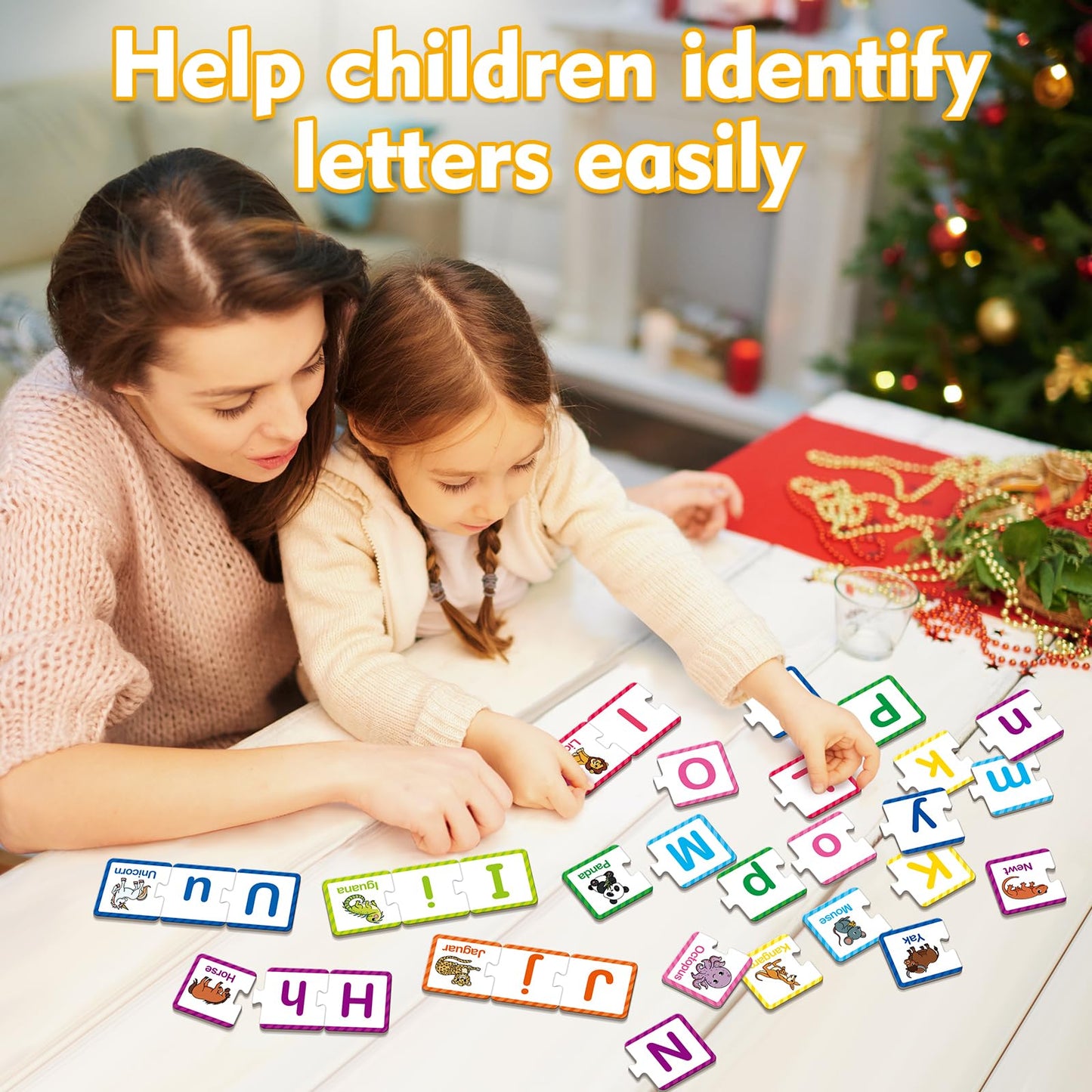 Kasfalci Alphabet Puzzle Cards,Abc Puzzle,Alphabet Learning Toys,Abc Learning For Toddlers Kids,Matching Letter Game,Preschool L