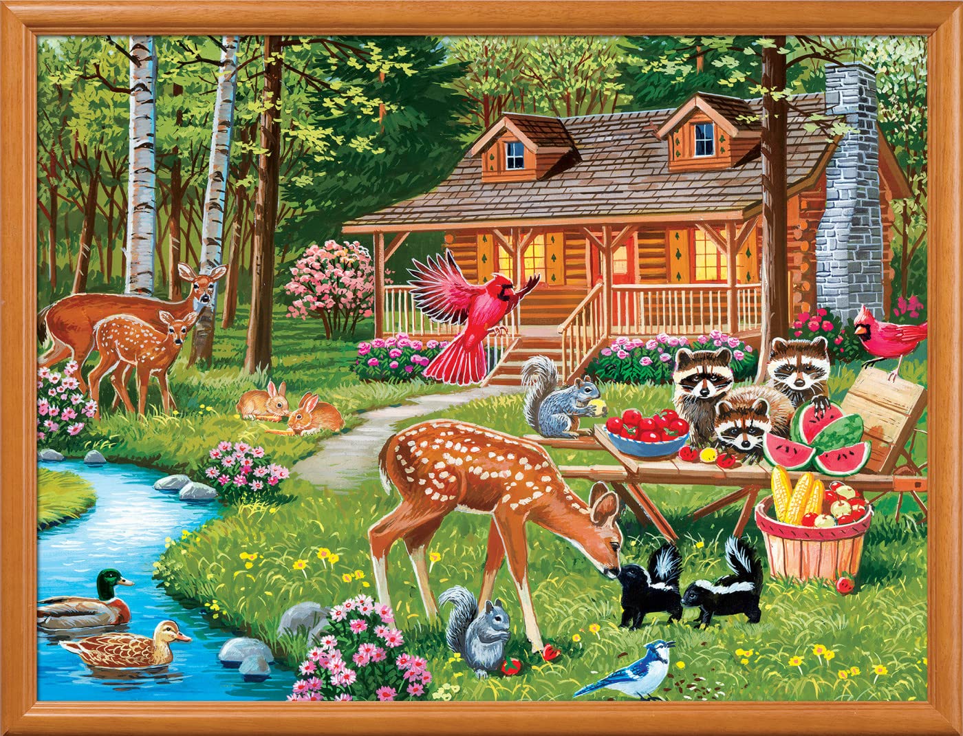 Masterpieces 400 Piece Jigsaw Puzzle For Adults, Family, Or Youth - Creekside Gathering - 18''X24''