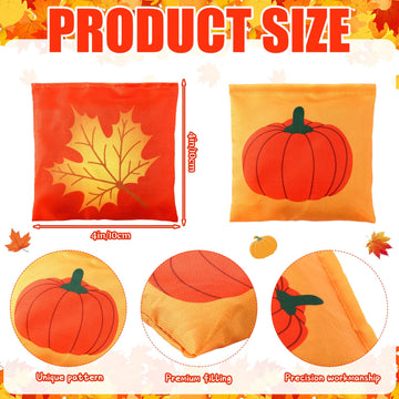Ceenna 12 Pcs Thanksgiving Bean Bags Halloween Pumpkin Cornhole Game Bags For Tossing Christmas Game Bean Bags Corn Hole Beans B