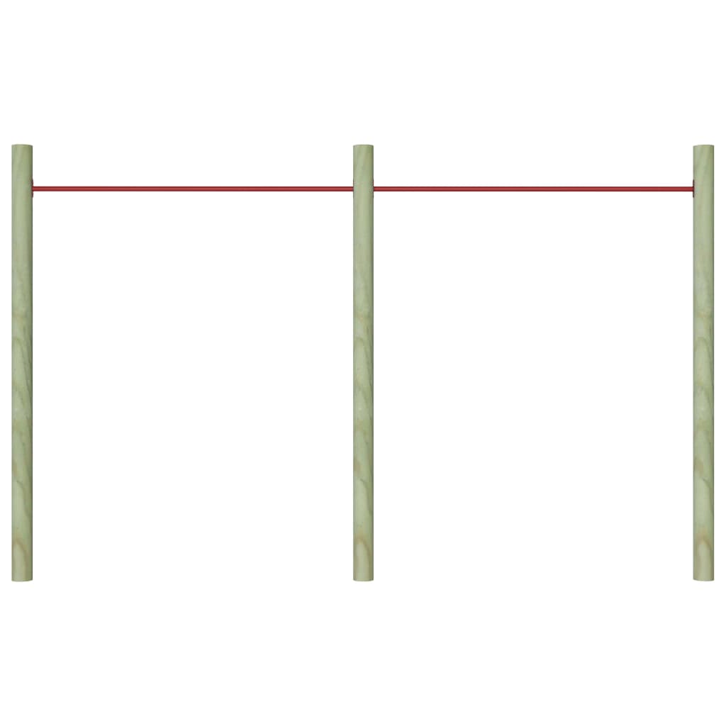 Vidaxl Turning Bars 2 Pcs 49.2'' Steel Red