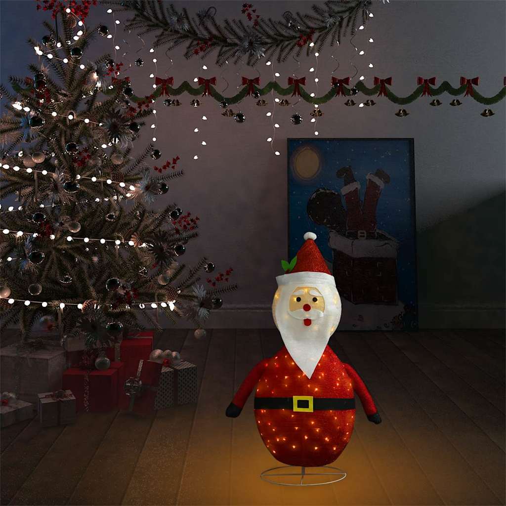 Vidaxl Decorative Christmas Santa Claus Figure Led Luxury Fabric 23.6'