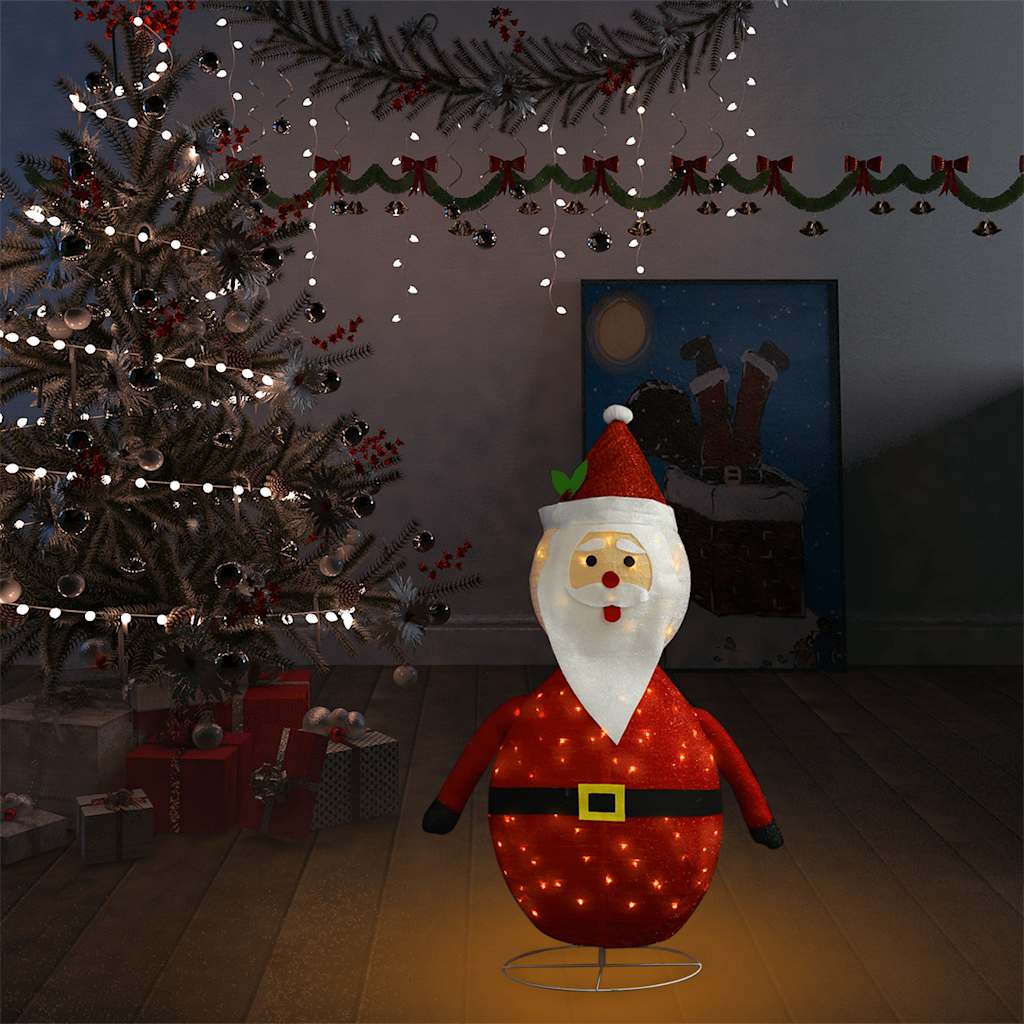 Skm Decorative Christmas Santa Claus Figure Led Luxury Fabric 35.4'
