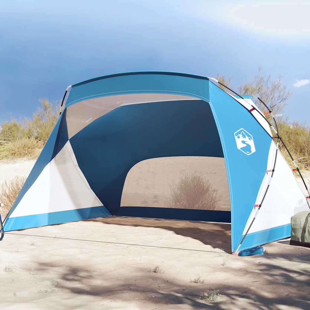 vidaXL Beach Tent Azure Blue 107.9x70.1x66.9/58.3 185T Polyester