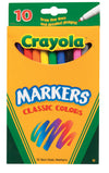 Crayola Fine Line Markers, 10 Count, Assorted Classic Colors - Model 58-7726