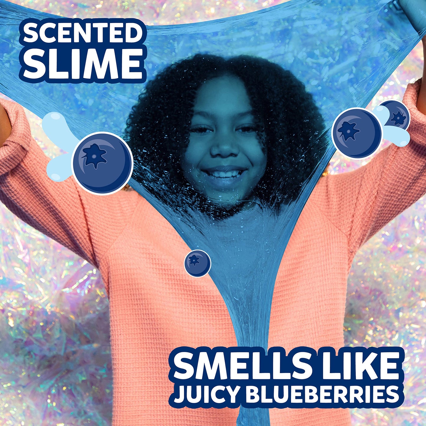 Elmer'S Gue Pre-Made Slime, Blueberry Splash Slime, Scented, 2 Count