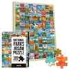 National Parks Puzzle for Adults 1000 Pieces, Hand-Drawn Illustrations of National Parks, Zion, Yellowstone, Yosemite, Beautiful