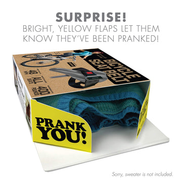 Bicycle Seat Belt Prank Gift Box, Wrap Your Real Present In A Funny Authentic Prank-O Gag Present Box | Novelty Gifting Box For Pranksters