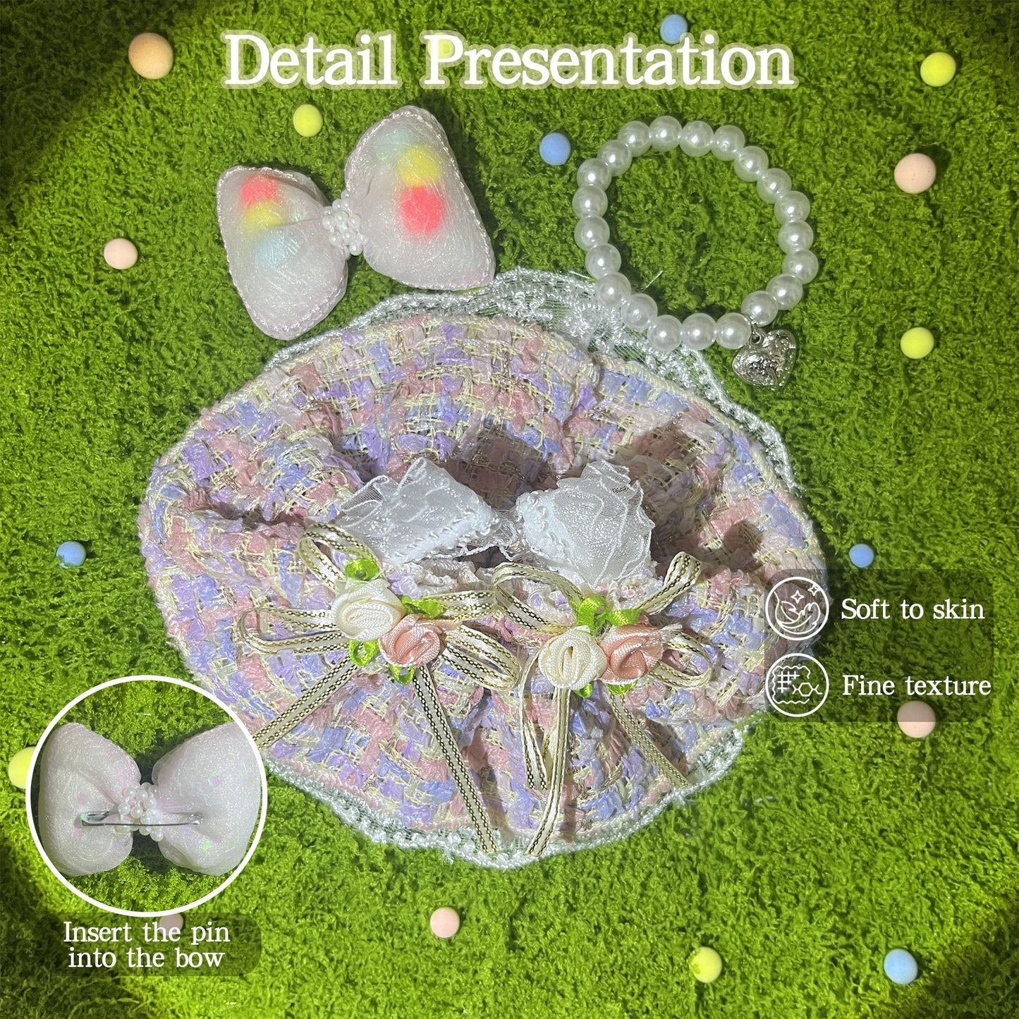 17cm Doll Clothes Set & Outfit Set for 17cm Dolls - enhanced Fashion Dresses with Accessories elegant Chic Doll Clothing & Style Bundle Small Flower Pink Purple