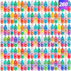 260 Pcs Pop Keychain Bulk Party Favors,Fidget Toys For Kids Bulk Mini Pop Keychain Sensory Toys Stocking Pinata Stuffers Birthda